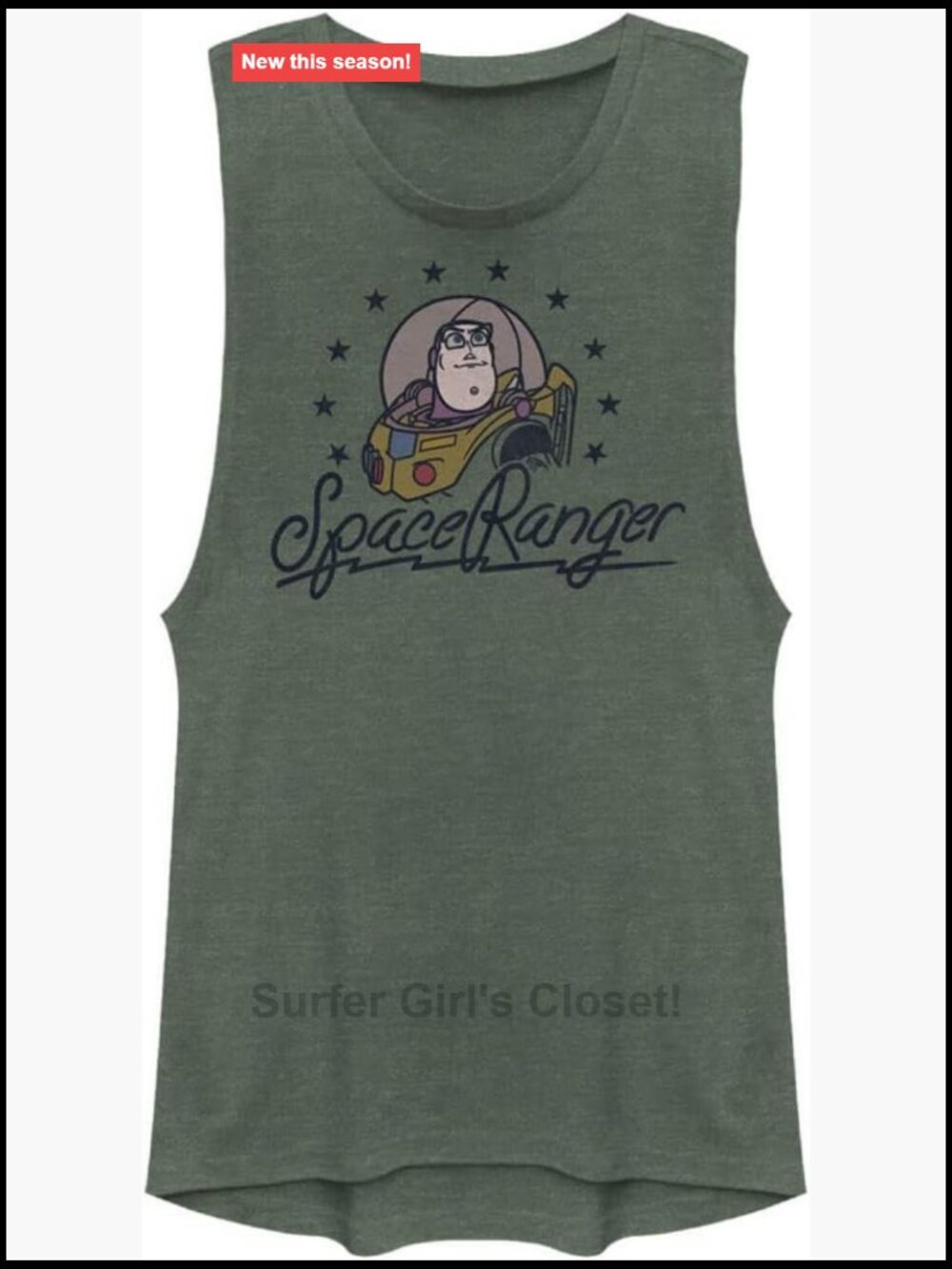 Women's Muscle Tank Top Disney Toy Story Stars Sleeveless Scoop Neck
